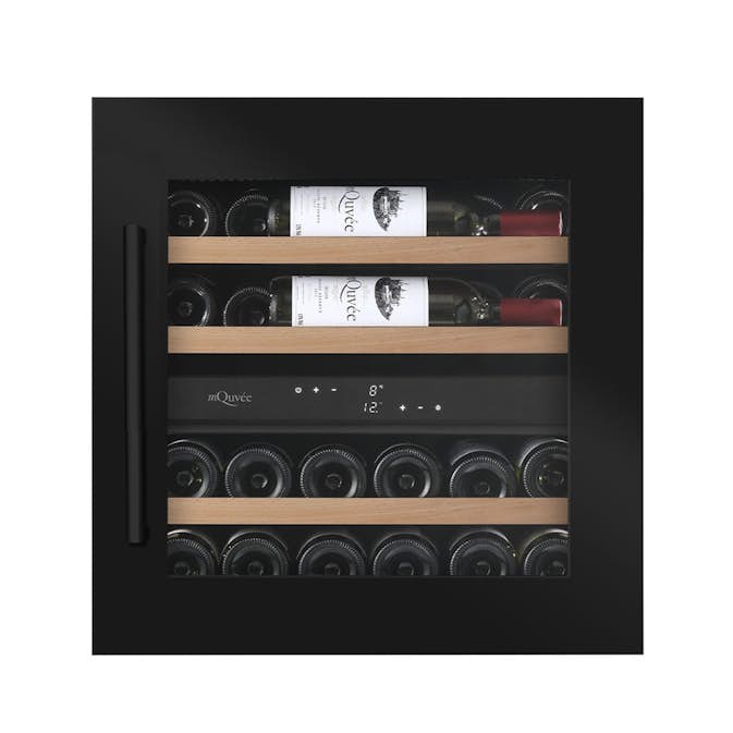 Vinkyl mQuvée WineKeeper 25D Integrerbar Svart med 2 Zoner och Plats för 26 Flaskor
