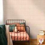 Tapet Holden Dream Catcher Watercolour Gingham Soft Coral 13292