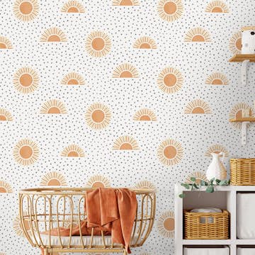 Tapet Holden Dream Catcher Sunbeam White Orange 13320