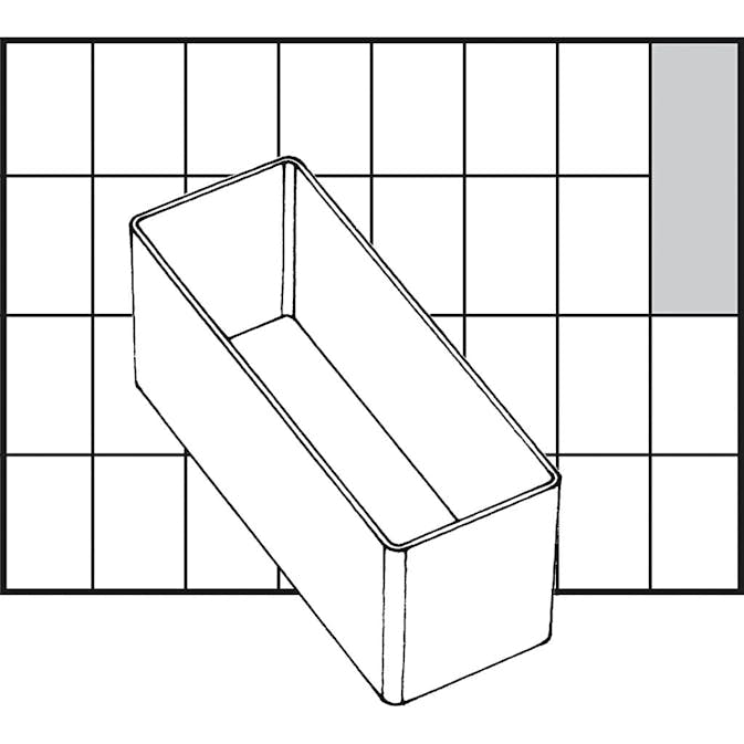 Lådinsats Raaco Nr. A9-2 H47 mm Stl 109x39 mm 1 St