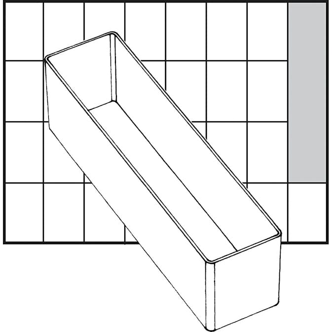 Lådinsats Raaco Nr. A9-3 H47 mm Stl 163x39 mm 1 St