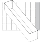 Lådinsats Raaco Nr. A9-4 H47 mm Stl 218x39 mm 1 St