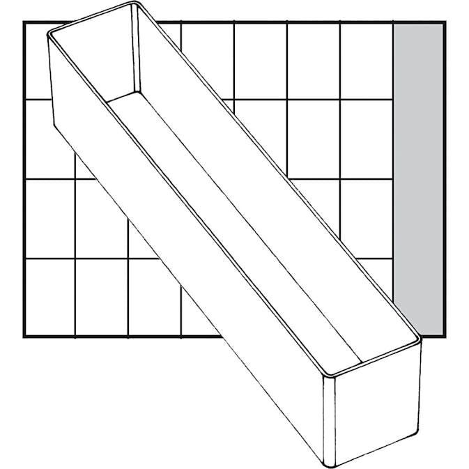 Lådinsats Raaco Nr. A9-4 H47 mm Stl 218x39 mm 1 St