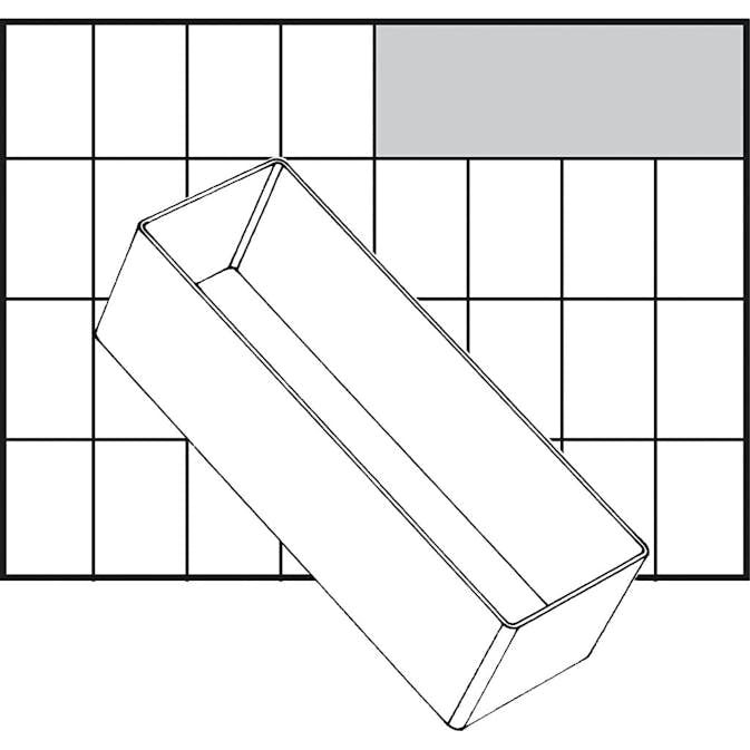 Lådinsats Raaco Nr. A8-2 H47 mm Stl 157x55 mm 1 St