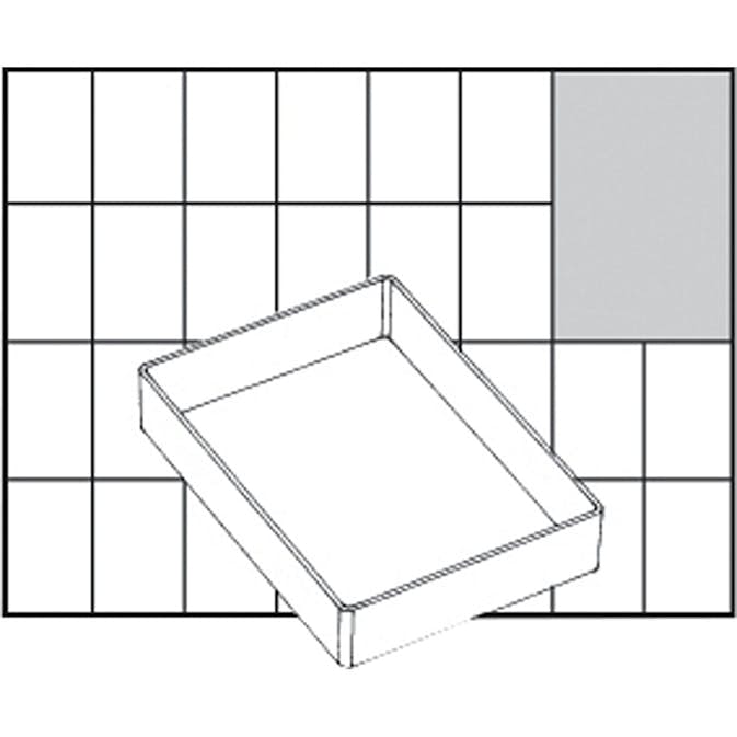 Lådinsats Raaco Nr. A71 Low H24 mm Stl 109x79 mm 1 St