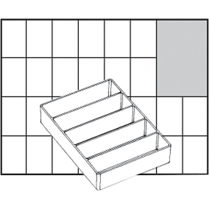 Lådinsats Raaco Nr. A75 Low H24 mm Stl 109x79 mm 1 St
