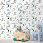 Tapet Holden Dream Catcher Abstract Animals Blue Teal 13352