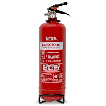 Brandsläckare Nexa 1kg Pulversläckare Röd