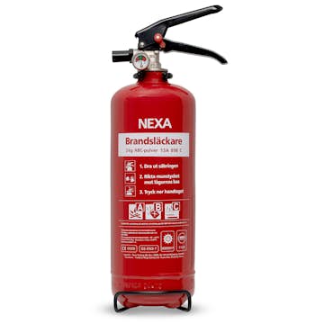 Brandsläckare Nexa 2kg Pulversläckare Röd