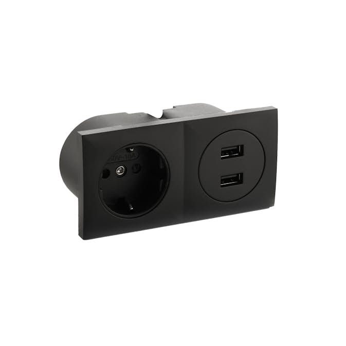 Paneluttag Furnco EU+USB