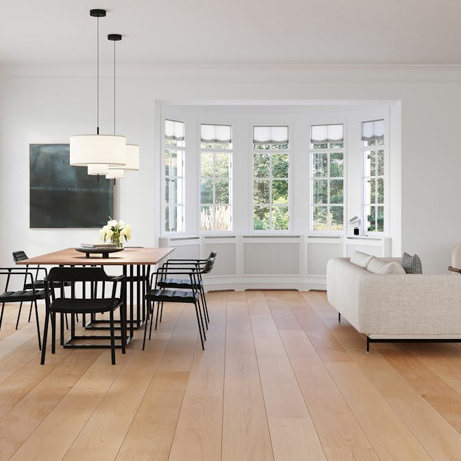 Parkettgolv Moland Windsor Plank Ek Classic Hårdvaxolja Vit