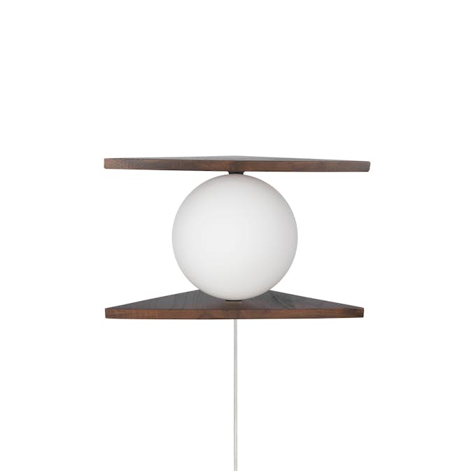 Vägglampa Globen Lighting Angolo Trä