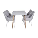 Matgrupp Basic Home Pontus Rektangulärt Matbord 120 cm med 4 Ridones Matstol