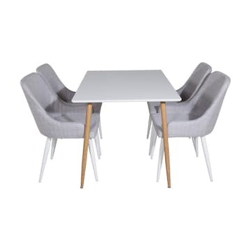 Matgrupp Basic Home Pontus Rektangulärt Matbord 120 cm med 4 Ridones Matstol