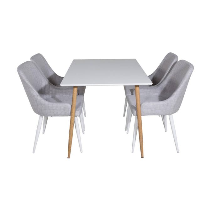 Matgrupp Basic Home Pontus Rektangulärt Matbord 120 cm med 4 Ridones Matstol