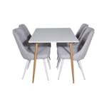 Matgrupp Basic Home Pontus Rektangulärt Matbord 120 cm med 4 Valera Matstol