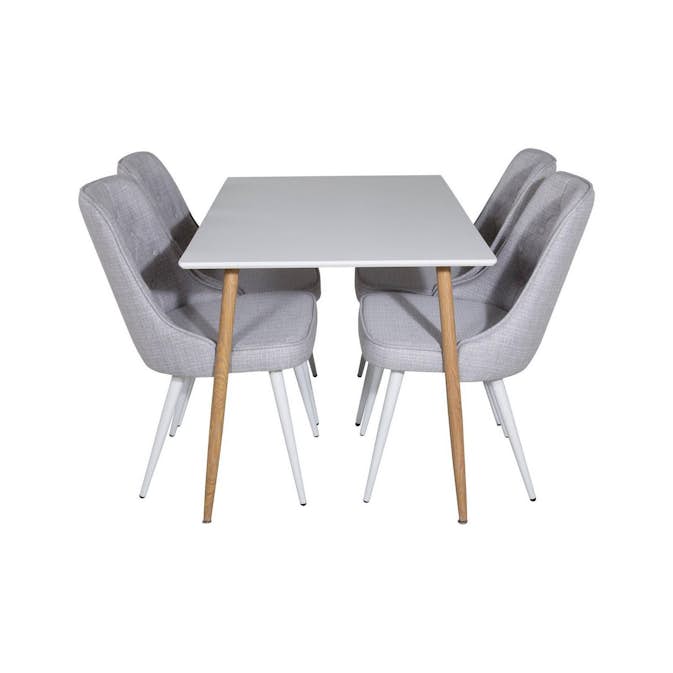 Matgrupp Basic Home Pontus Rektangulärt Matbord 120 cm med 4 Valera Matstol