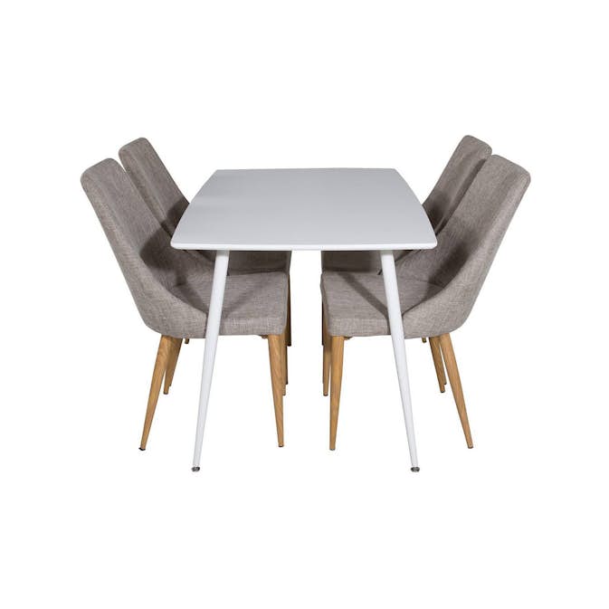 Matgrupp Basic Home Ypas Rektangulärt Matbord 120 cm med 4 Ludvig Stolar