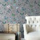 Tapet ESTAhome Fjärilar Silver/Turkos