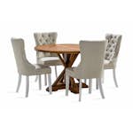 Matgrupp Bloomington Lyon Runt Matbord 120 cm med 4 Bergviken Matstol