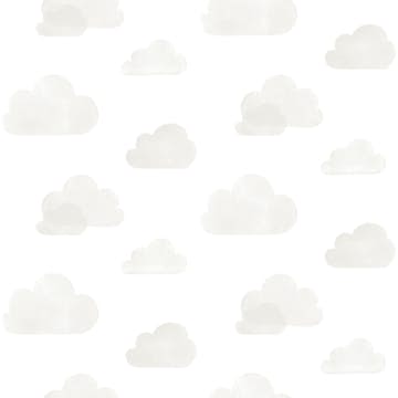 Tapet ESTAhome Små Moln Ljusgrå/Vit