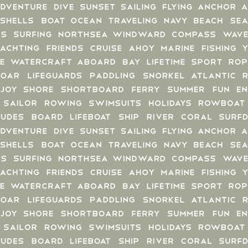 Tapet ESTAhome Maritima Strandtexter Militärgrön