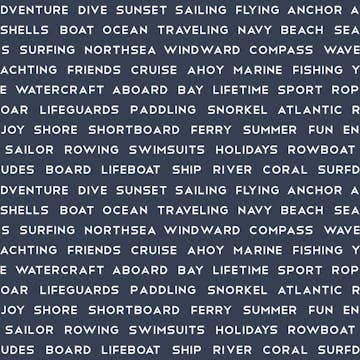 Tapet ESTAhome Maritima Strandtexter Mörkblå