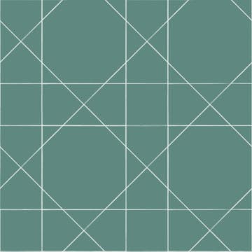 Tapet ESTAhome Grafiska Linjer Grånat Havsgrön