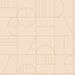 Tapet ESTAhome Art Deco Persikofärgat/Guld