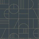 Tapet ESTAhome Art Deco Mörkblå/Guld EW139210