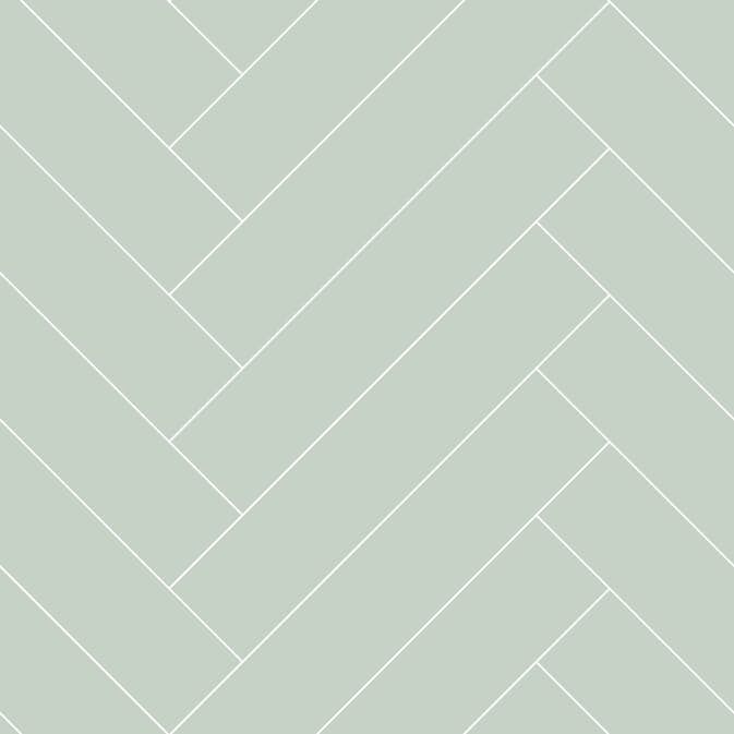 Tapet ESTAhome Fiskbensmönster Mintgrön/Vit