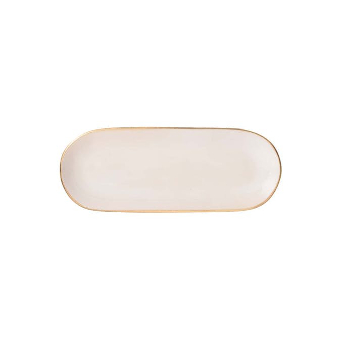Serveringsfat Heirol x Nosse 30x12 cm Edge Ivory Gold 2-pack