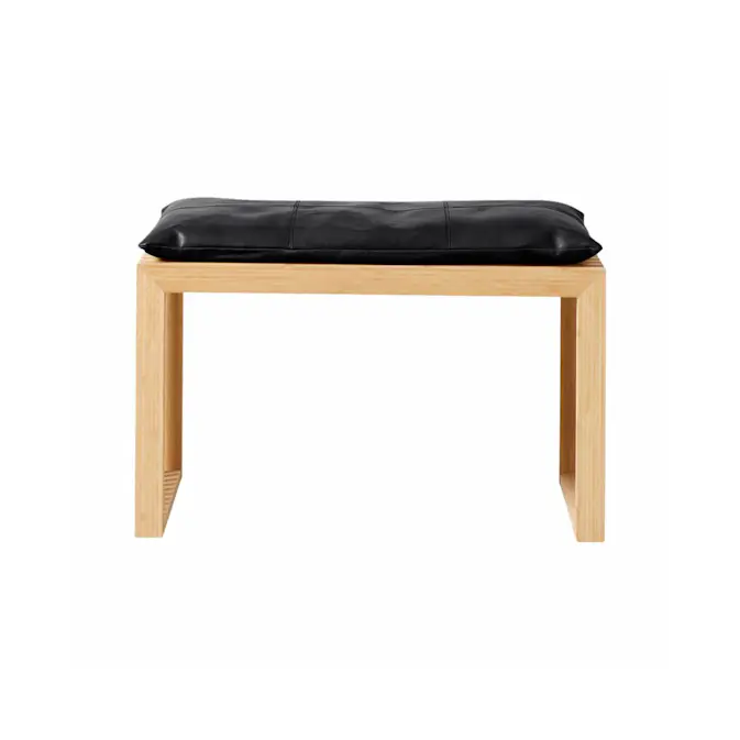 Bänk Cinas Rib Bambu 2-sits med Skinndyna