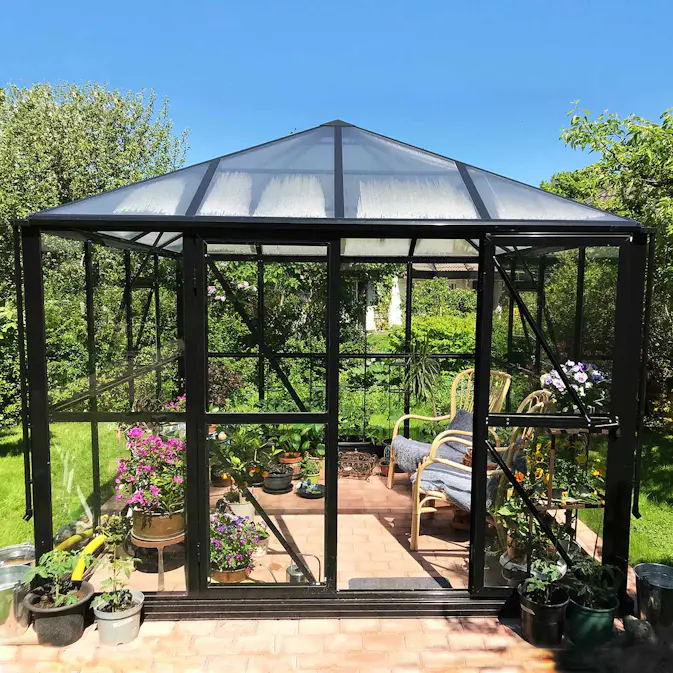 Växthus Metalcraft 8,7 kvm Kvadrat
