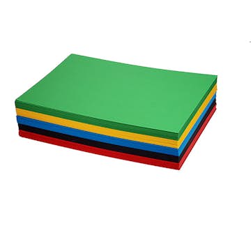 Tonpapper ABA Skol 5 Färger x100 Ark A4