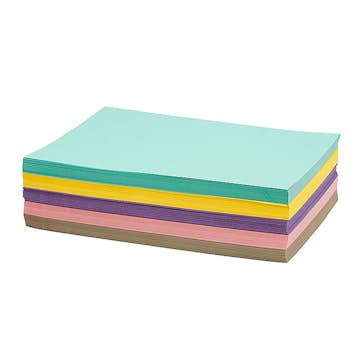 Tonpapper ABA Skol A4 Jordfärger 5x100Ark