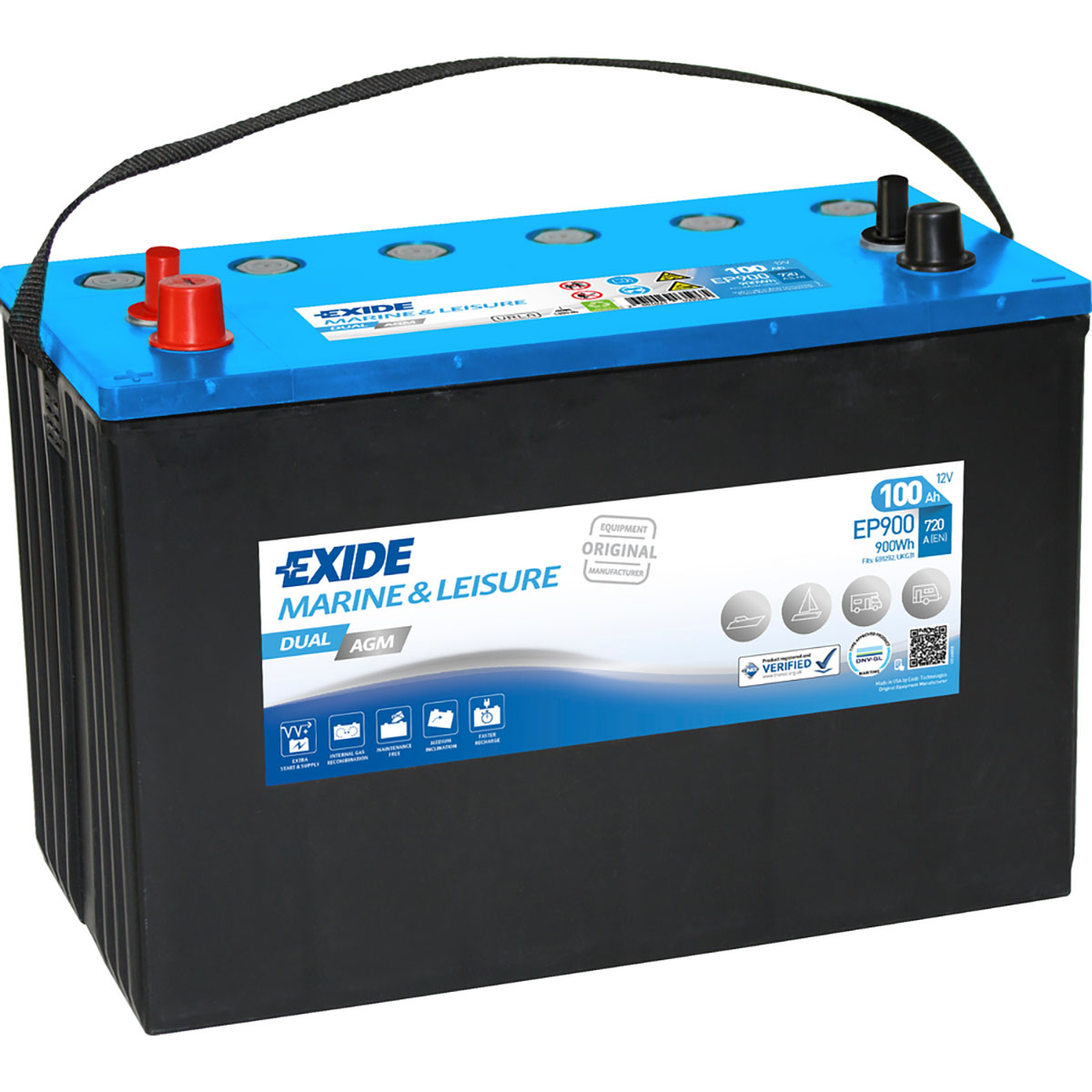 Batteri Exide Dual AGM EP900 100 Ah 14450092