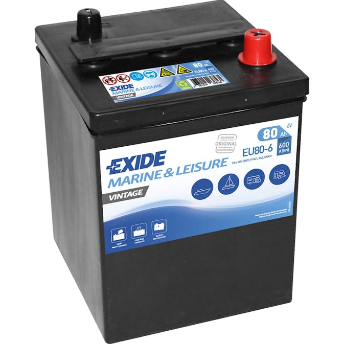 Batteri Exide Vintage (TU80-6) EU806X 80 Ah