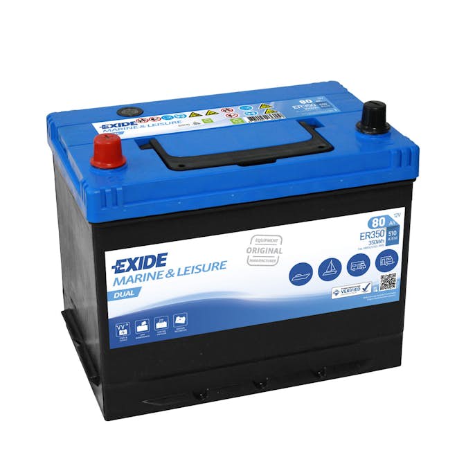 Batteri Exide Dual ER350 80 Ah