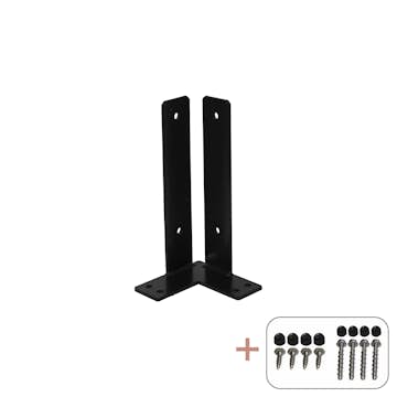 Stolpfot PLUS Hörn För Fundament inkl. Bultar/Skruvar Varmgalvaniserad