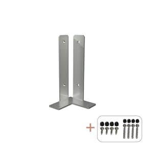 Stolpfot PLUS Hörn För Fundament inkl. Bultar/Skruvar Varmgalvaniserad