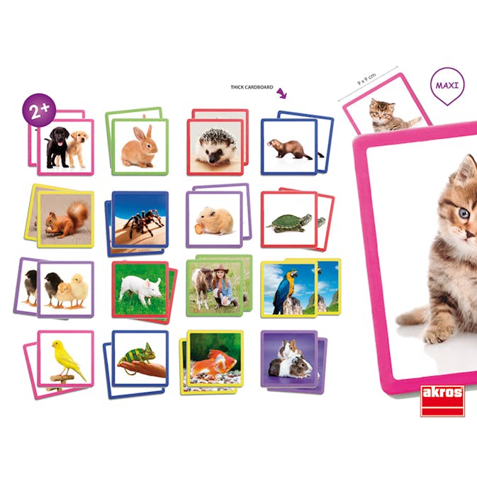 Spel ABA Skol Maxi Memo Husdjur