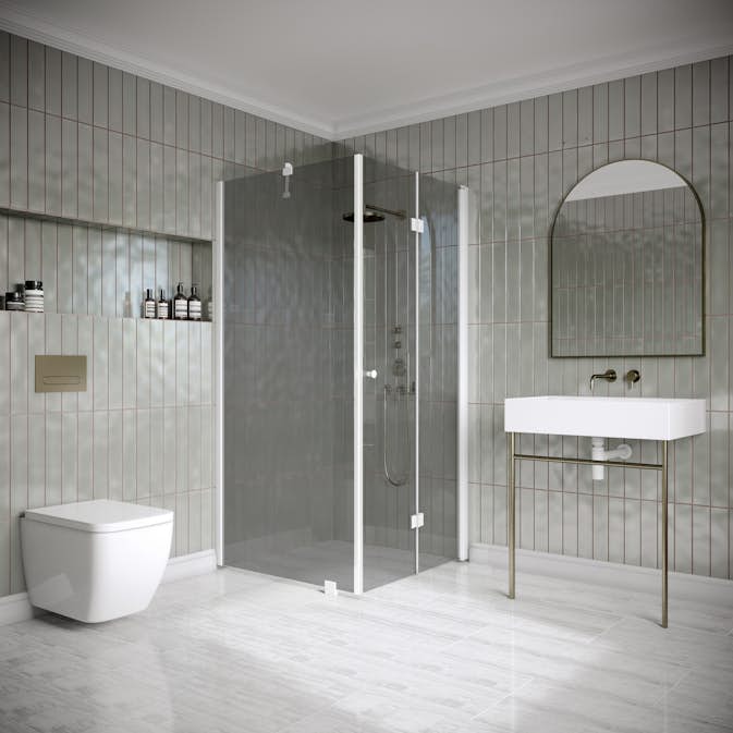 Duschhörn Hietakari Classic 147 Fast Vägg och Vikbar Dörr