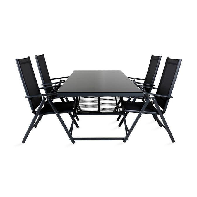 Matgrupp Venture Home Dallas Matgrupp Utomhus 193cm med 4 Break Positionsstolar