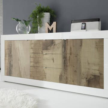 Sidobord LC Spa Basic 210x43 cm Vit