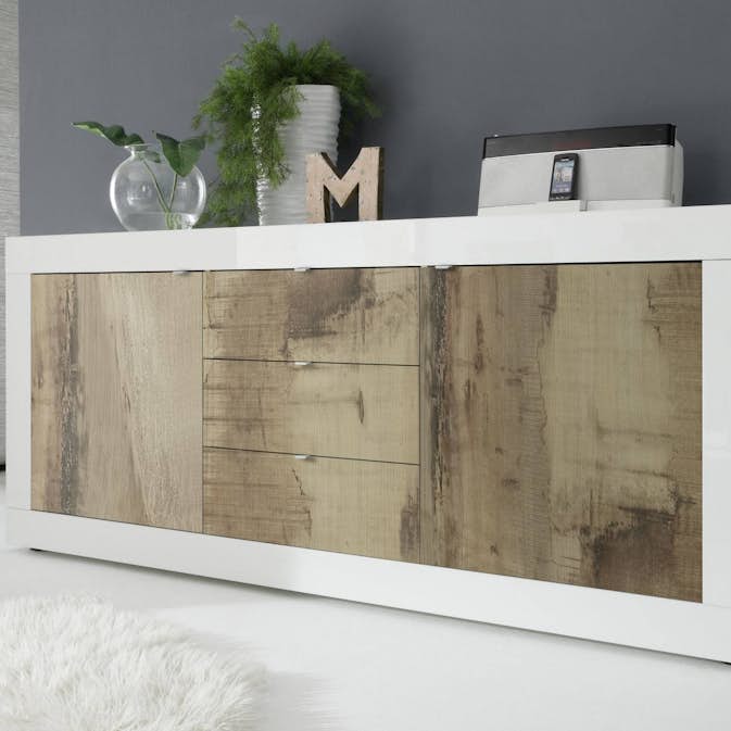 Sidobord LC Spa Basic 210x43 cm Vit