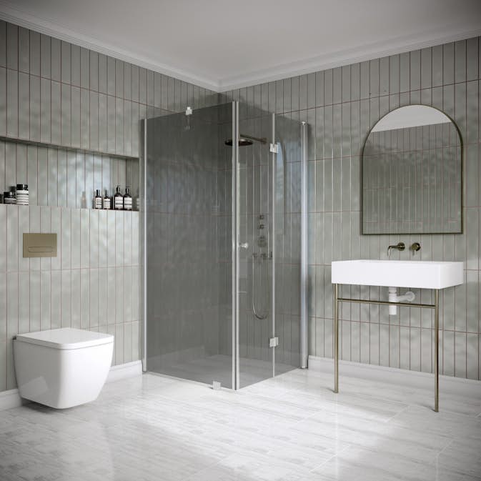 Duschhörn Hietakari Classic 147 Fast Vägg och Vikbar Dörr