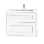 Tvättställsskåp Miller Badrum Kensington 80 med Lådor Vägghängd för Heltäckande Tvättställ