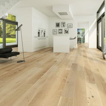 Laminatgolv Molande Wideplank Ek Classic Uv-Mattlack Vit