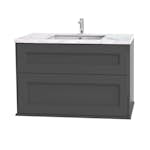 Tvättställsskåp Miller Badrum Kensington 100 med Lådor Vägghängd för Bänkskiva